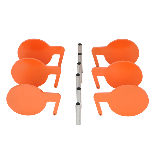 6" 7.7mm AR500 Steel Shooting Range Targets Target Tree Metal Paddles With Tubes