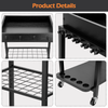 10-Rod Fishing Rod Holder Storage Rack with Wheels Fishing Pole Stand For Garage