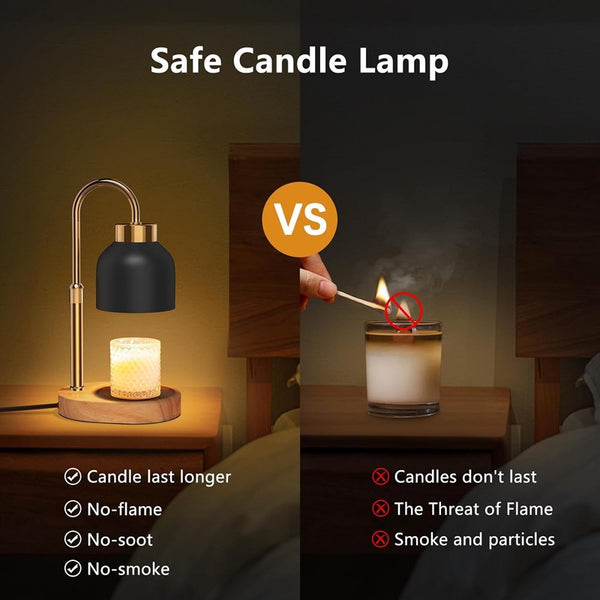 Aromatherapy Melting Wax Lamp Table Candle Warmer Lamp Dimmable Night Light Gift