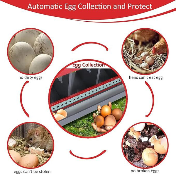 4/6 Hole Chicken Nesting Boxes Wall Mounted Metal Chicken Coop Laying Boxes AU