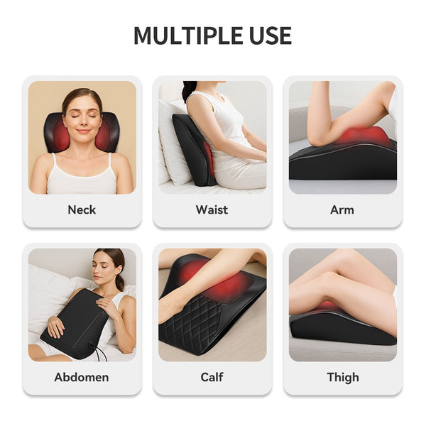 Massage Pillow Shoulder Neck Massager Waist Back Full-body Electric Massager