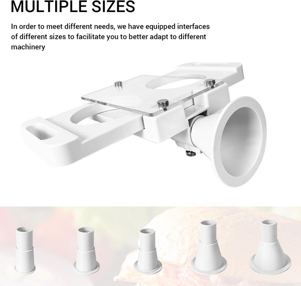 10cm(D) Hamburger Pressing Mould 2-Hole Meat Patty Forming Mold ABS w/5 Tubes