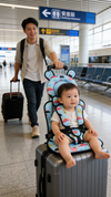 Foldable Travel Seat for Kids Toddlers Ride-On Suitcase Flight Child Carrier
