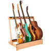 Guitar Stand Folding Design Multiple Guitars Storage Rack w/ Removable Retainers