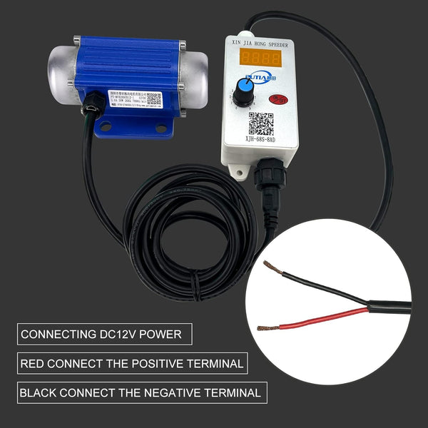 Digital Display Vibrator Motors DC Brushless 7000RPM 12V 30W Speed Regulation