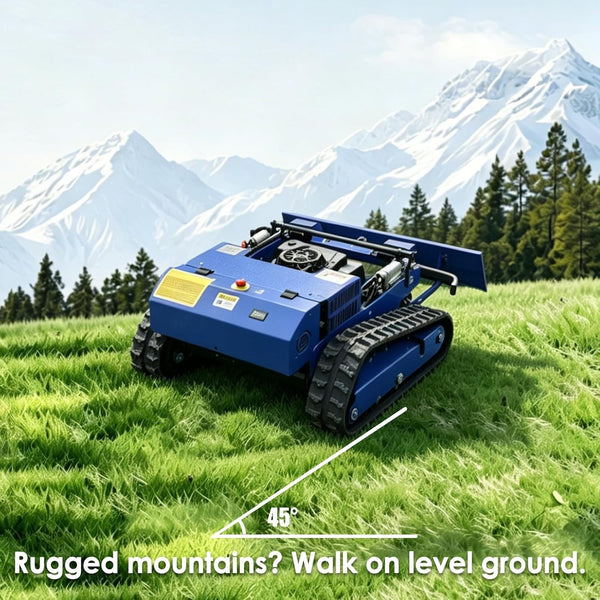 RC Petrol Lawn Mower with Snow Blade Tracked Mower & Snow Shovel 224cc 9HP AU