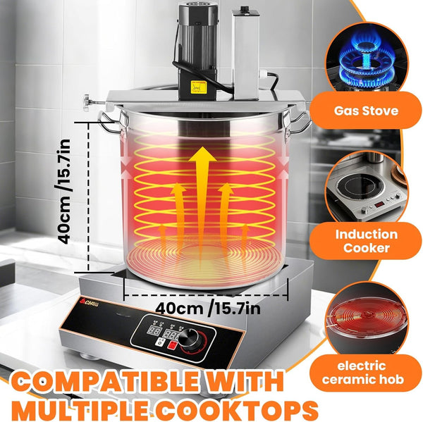 Automatic Food Stirrer Hot Pot Seasoning Bottom Jam Boiling Sauce Frying Machine