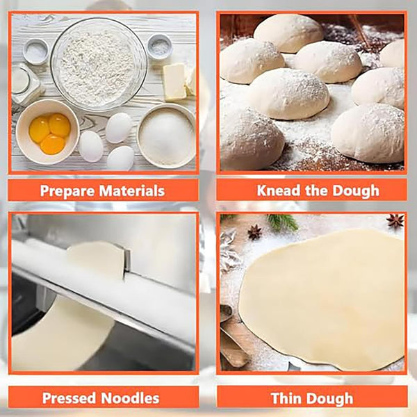 Manual Dough Sheeter Roller Machine Commercial Folding Dough Maker 1-25mm Thick