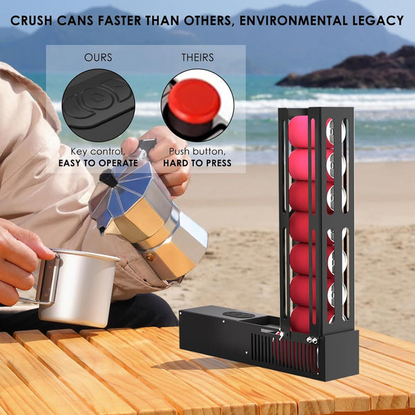Electric Can Crusher Automatic Electric Can Crusher Hold 8 Cans for Recycling AU