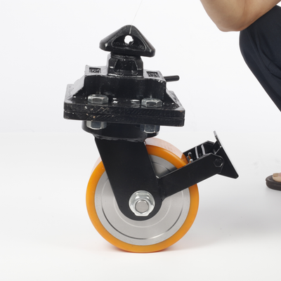 8" Super Heavy Duty ISO Shipping Container Caster Wheels With Directional Lock