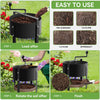 Rotary Soil Sifter Compost Sieve Garden Potting Sifting Mesh Rock Sand Sieve