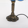 Vintage Tiffany Table Lamps 8" Stained Glass Table Lamp Blue White Lattice Style