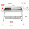 Outdoor Folding BBQ Grill Stove Charcoal Picnic Camping & Automatic Rotary Grill