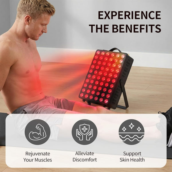Red Light Therapy for Body 660nm 850nm Near Infrared Light Therapy Panel W/Stand