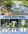 Submersible Koi Pond Filter with Fountain Pump Kit 1050GPH 85W 3 Spray Nozzles