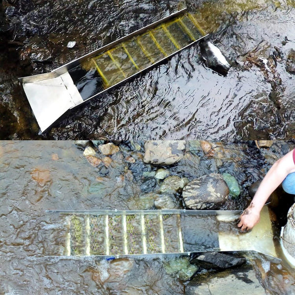 Gold Panning Kit With Sluice Box 50" Folding Aluminum Gold Mining Equipment