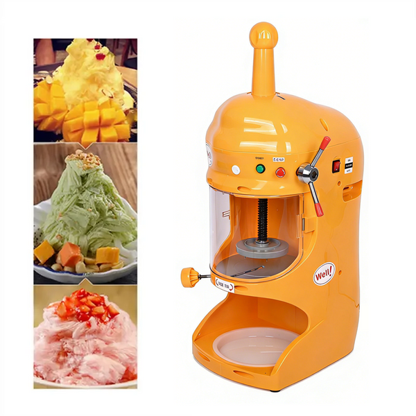 Electric Snow Cone Machine Commercial Block Ice Shaver Adjustable Blades 90kg/h