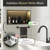 Shower Niche Recessed Storage Shelf Wall Organize 304 Stainless Steel with LED