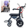 2 in 1 Foldable Shower Chair Disabled Bedside Commode Wheelchair Toilet Chair