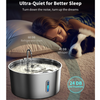 Dog Water Fountain Stainless Steel 7L/236oz Automatic Drinking Dispenser Bowl