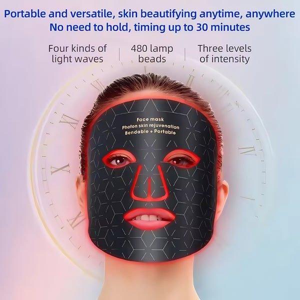 240 Lights Face Neck LED Mask Portable Skin Care Red Light Therapy for Face AU