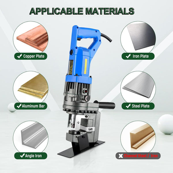 10T Electric Hydraulic Hole Puncher Metal for Angle Iron Aluminum Copper Plate