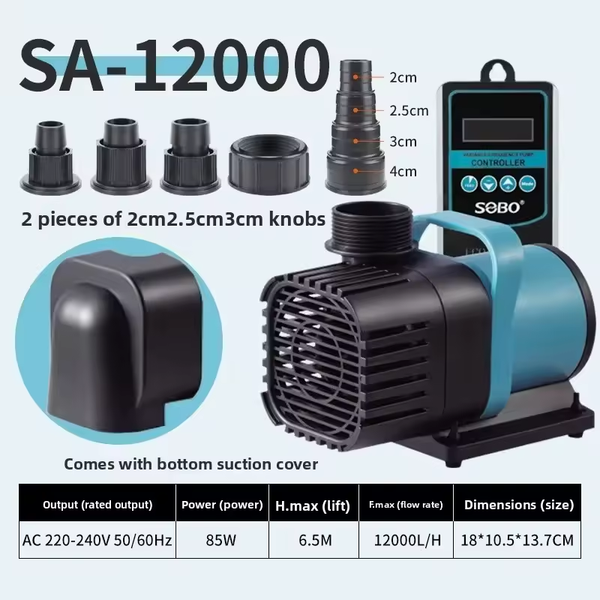 Adjustable Flow Rate 10 Grade-Speed Submersible Water Sump Pump Pond Fountain