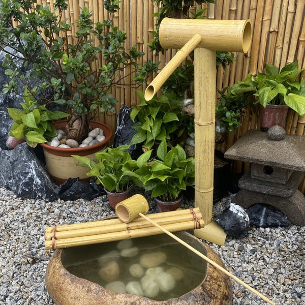 Bamboo Water Flow Ornaments Courtyard Water Circulation Bamboo Water Flow Device