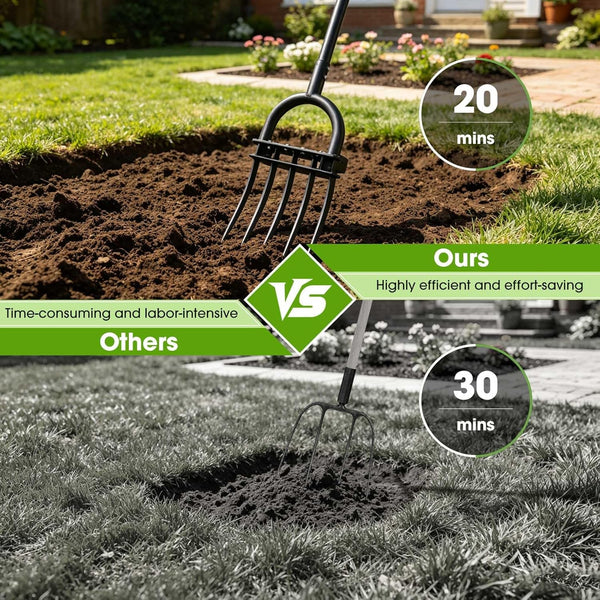 Gardening Pitch Fork Digging Fork with Manganese Steel Garden Agricultural Tool