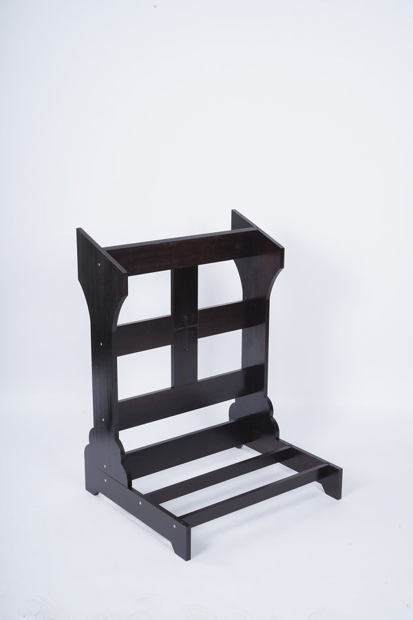 Wood Prayer Bench Stool Kneeler with Shelf and Cushion Church Prayer Table Chair
