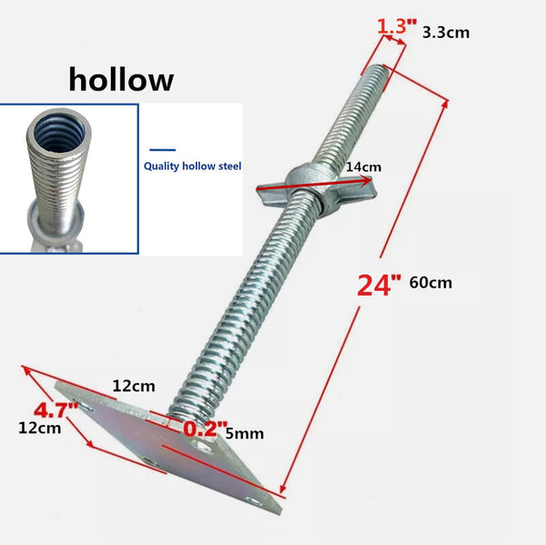 4 Pack Adjustable Leveling Jacks Feet 18/24" Baker-Style Scaffolding Equipment