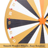 24 Slots Colorful Tabletop Spin Prize Wheel w/ Pen Eraser Roulette Wheel For Pub