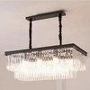 Modern Crystal Chandelier 8 Lights Black Ceiling Pendant Light Fixture 3 Colors