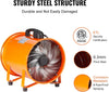 12'' Pipe Axial Fan Portable w/ 5m Hose&Handle Exhaust Fan for Spray Booth Paint