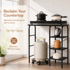 Gas Stove Cooking Table 3-Tier Kitchen Storage Rack Dish Organizer Detachable