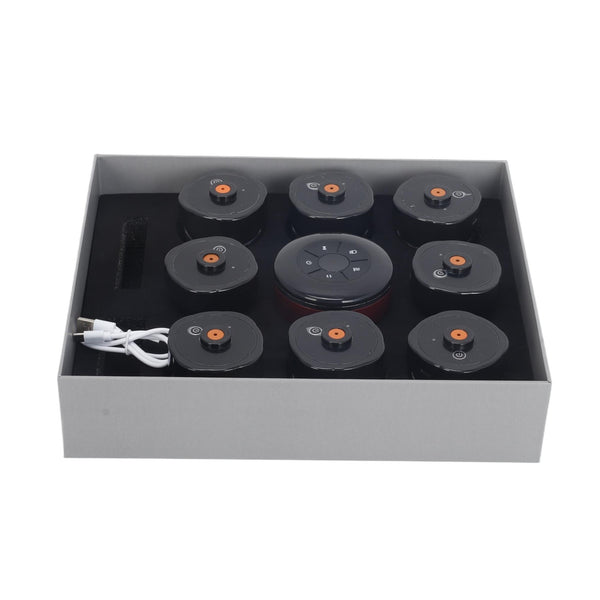 Electric Cupping Therapy Smart Scraping Massager Set 8 Massage Cups Red Light