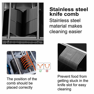 850W Meat Cutter Machine 3.5mm Electric Meat Slicer Shredded Cutting Machine AU