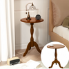 Wooden Round End Table  Round Wooden Coffee Table For Living Room Vintage Accent