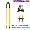 107-180cm Surveying Pole Thumb Release Bipod For Prism Pole Leveling Rod Survey