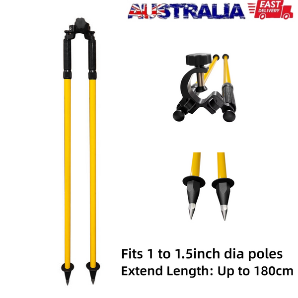 107-180cm Surveying Pole Thumb Release Bipod For Prism Pole Leveling Rod Survey