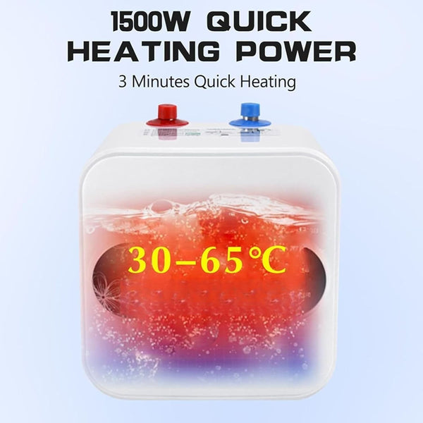 1500W Electric Mini-Tank Water Heater 15L Hot Water System Under Sink Water Tank