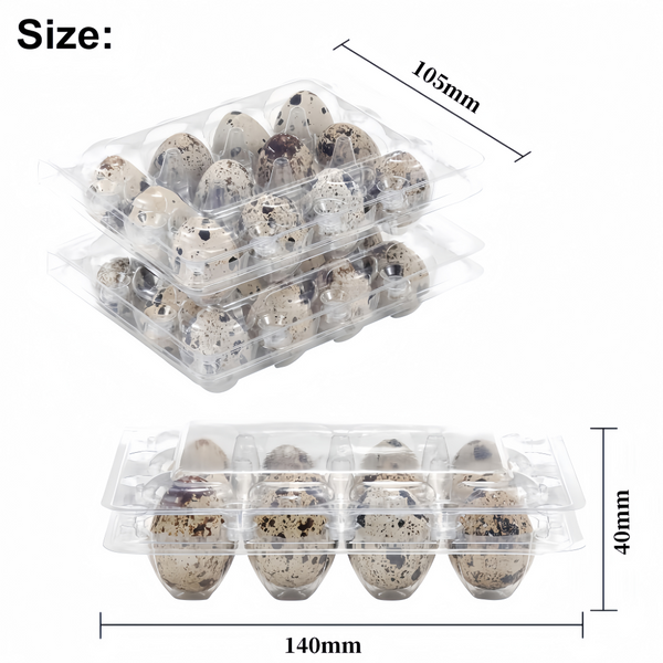 100 Pcs Quail Egg Cartons Square Dozen Egg Boxes 3x4 Holds 12 Count Thickened AU