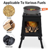 Wood Burning Camping Stove & Bag for Backpacking Outdoor Cooking Heating