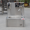 Wall-mounted Washbasin Knee Operated Sink With Faucet Soap & Towel Dispenser AU