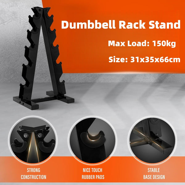 Dumbbell Rack Stand Only Weight Rack for Dumbbells Compact A-Frame Home Gym Use