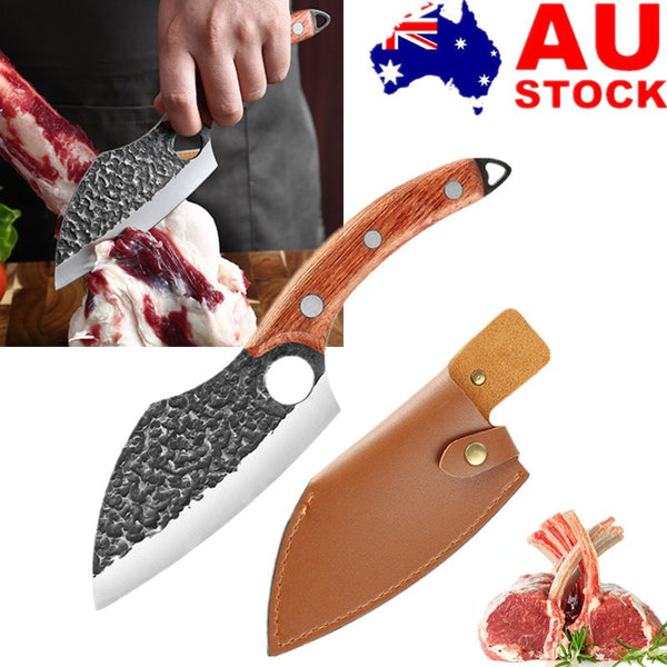 27.5cm Forged Butcher Boning Knife High Clad Steel Kitchen Meat Cleaver Knife