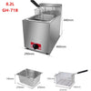 16L /8.2L Commercial LPG Gas Fryer w/Fryer Basket Deep Single Tank Frying Tool