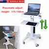 Medical Trolley Cart Height Adjustable with Laptop Tray Oral Scanner Holder AU