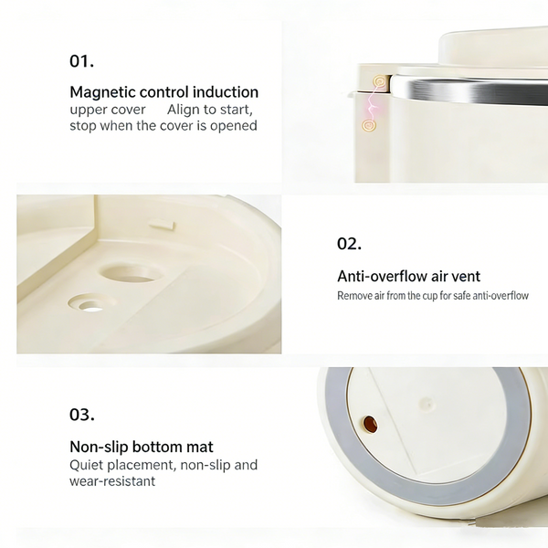 6in1 Soy Milk Maker Soybean Machine Juice Grain Blender Automatic Heating 500ml