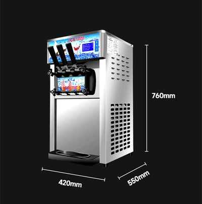 Commercial Soft Serve Ice Cream Machine Electric Soft Ice Cream Maker Benchtop